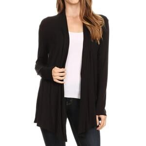 Michael Lauren Women's Black Casual Lightweight Cardigan Sweater Size XS/S NWT